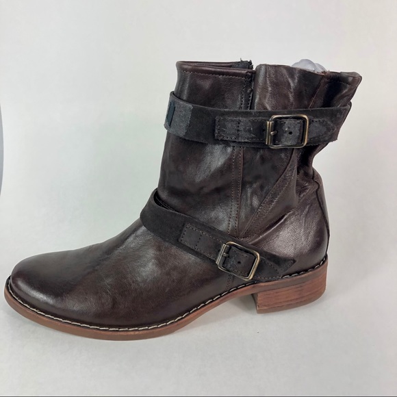 Paul Green Brown Buckle Booties